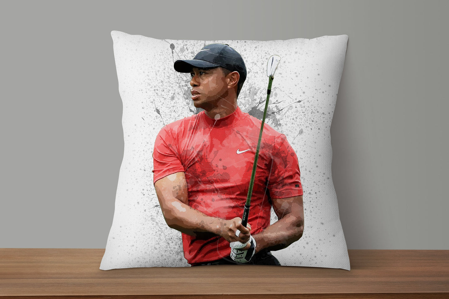 Tiger Woods Splash Effect Pillow