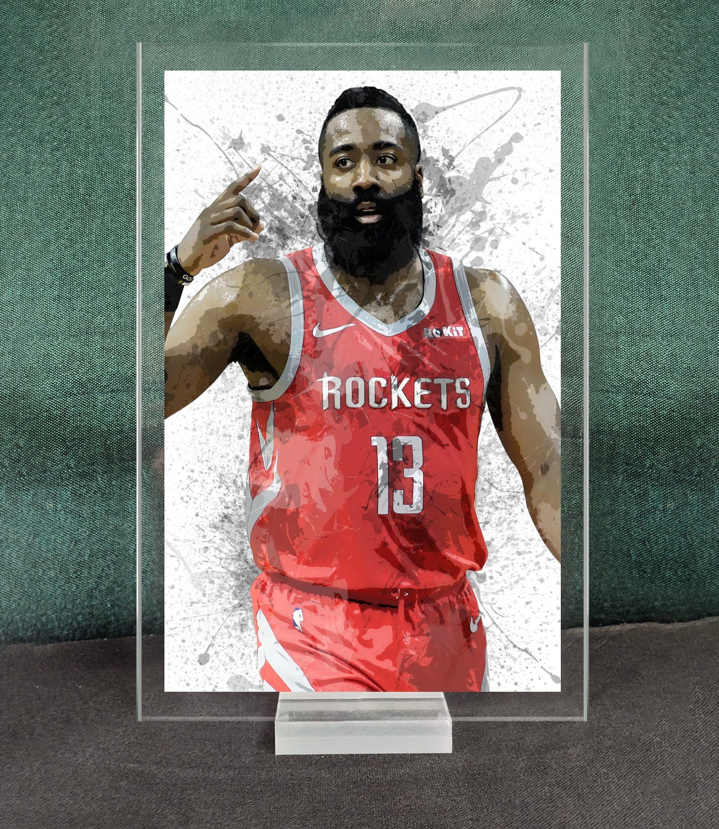 James Harden Splash Effect Acrylic Table Top