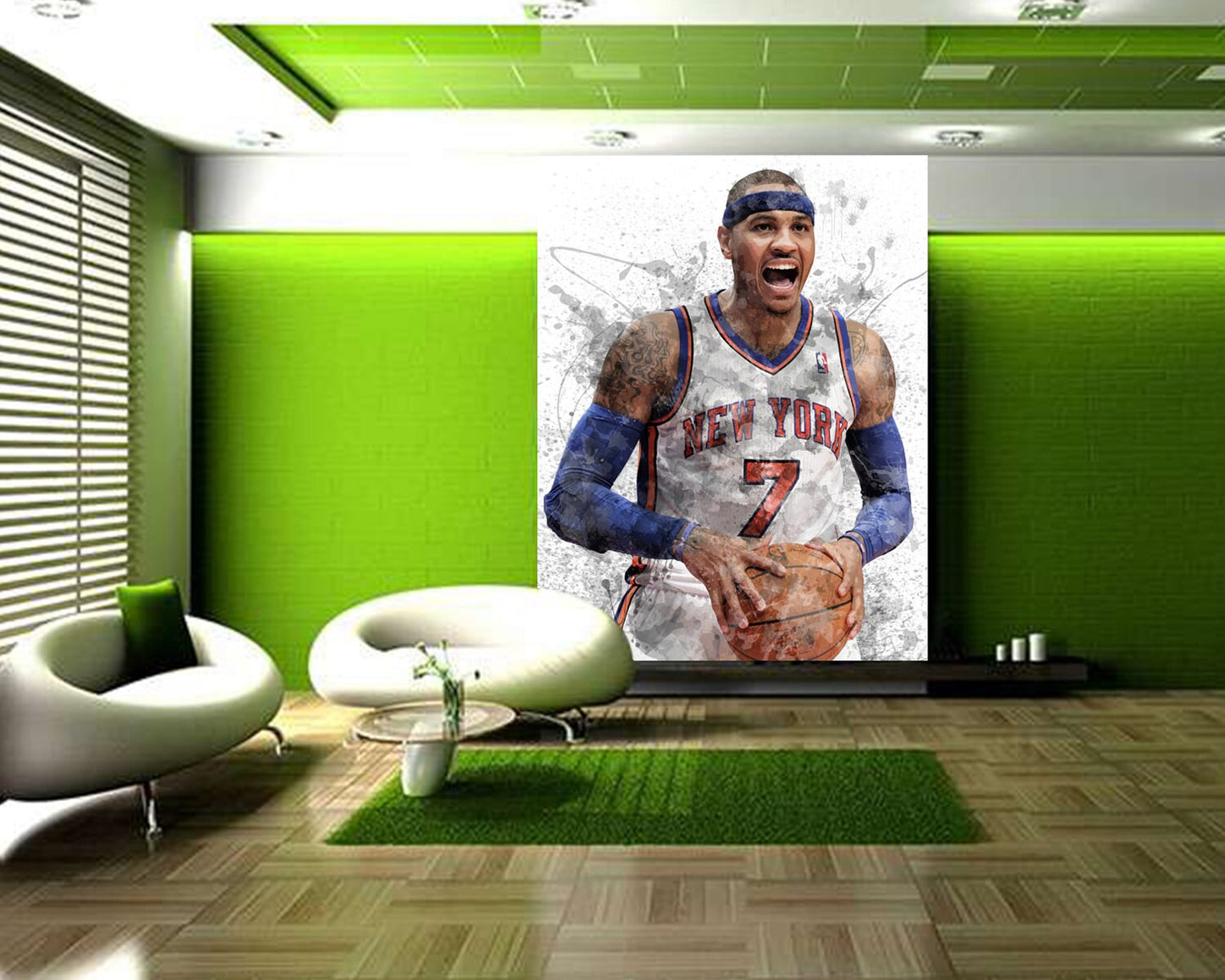 Carmelo Anthony Splash Effect Wallpaper