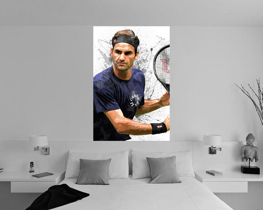 Roger Federer Splash Effect Wallpaper 