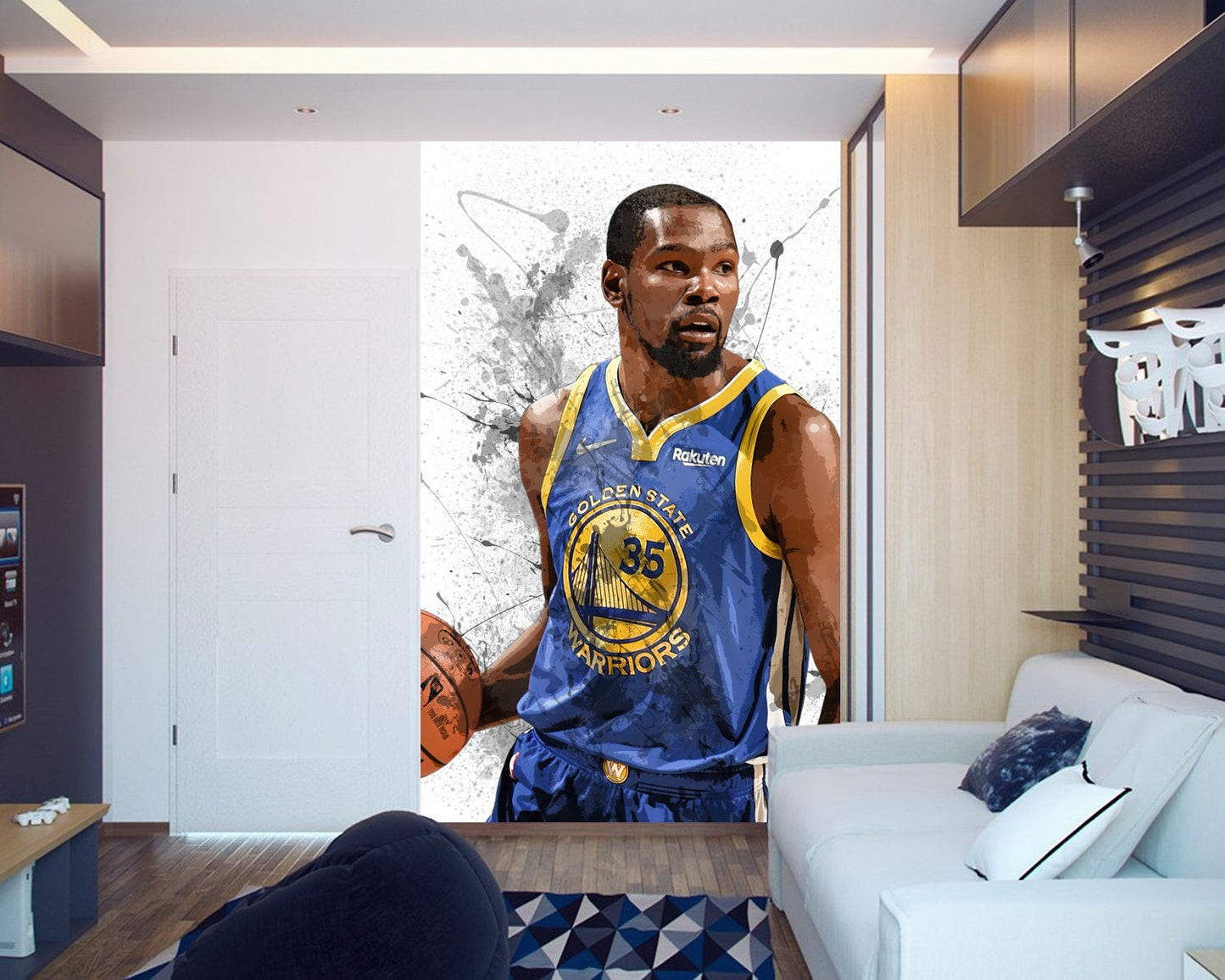 Kevin Durant Splash Effect Wallpaper Style 1