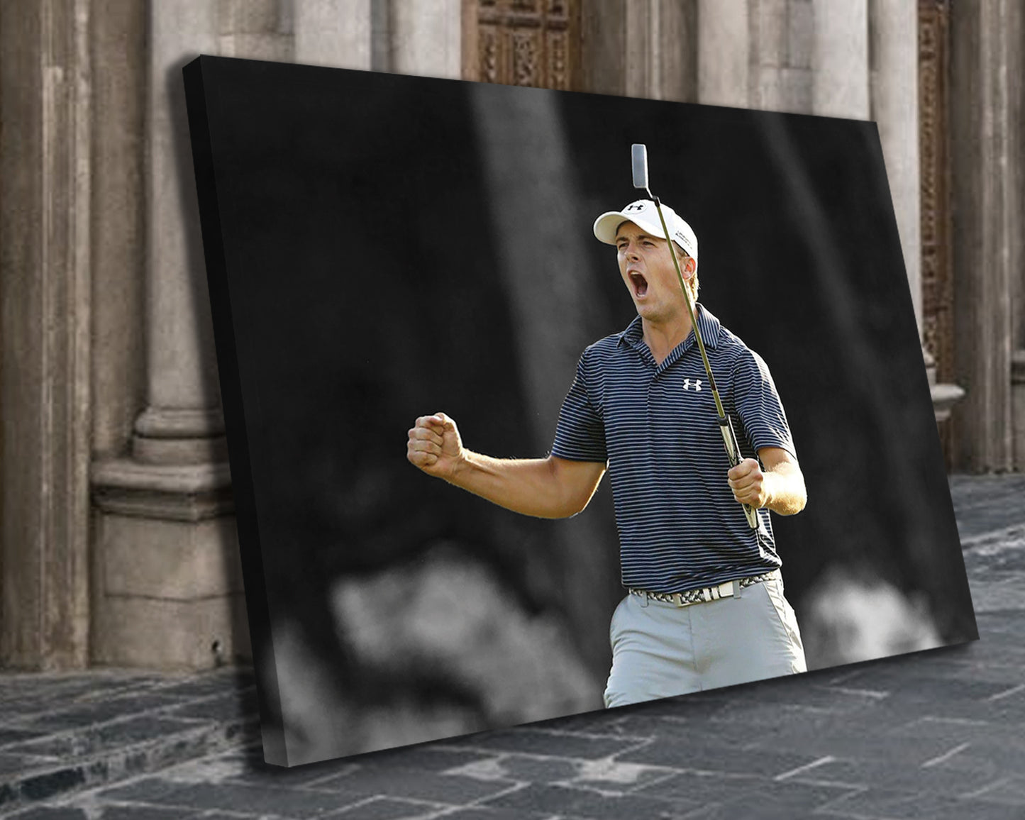 Jordan Spieth Black & White Canvas Art