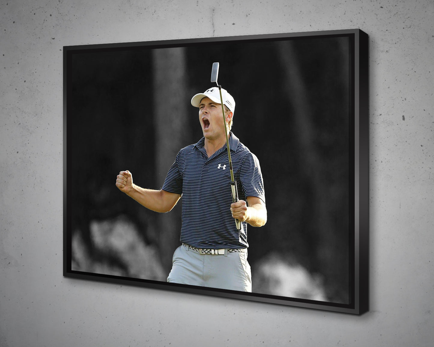 Jordan Spieth Black & White Canvas Art