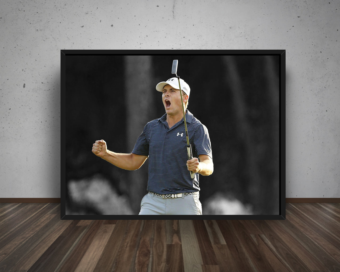 Jordan Spieth Black & White Canvas Art