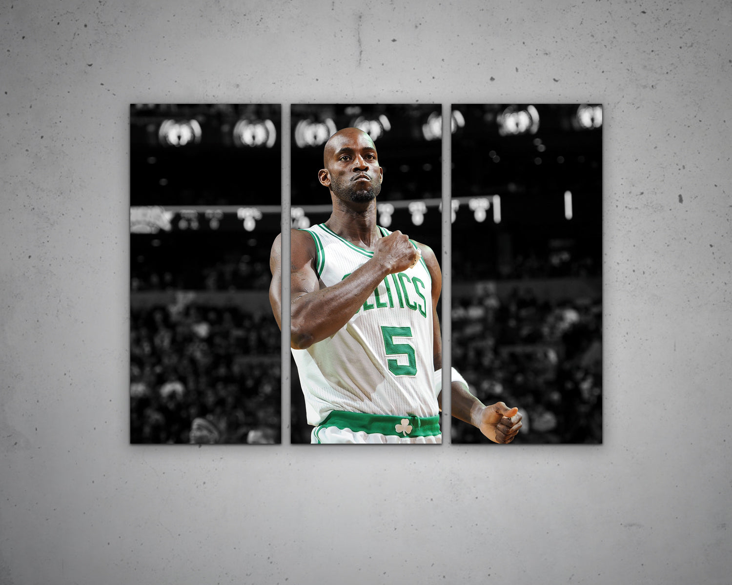 Kevin Garnett Black & White Canvas Art