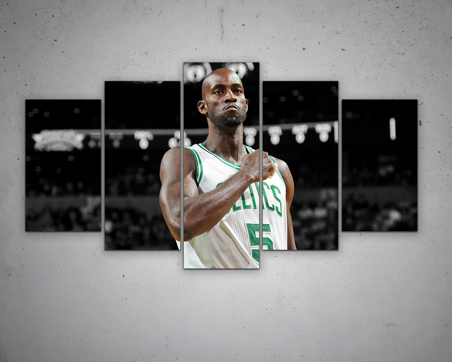 Kevin Garnett Black & White Canvas Art