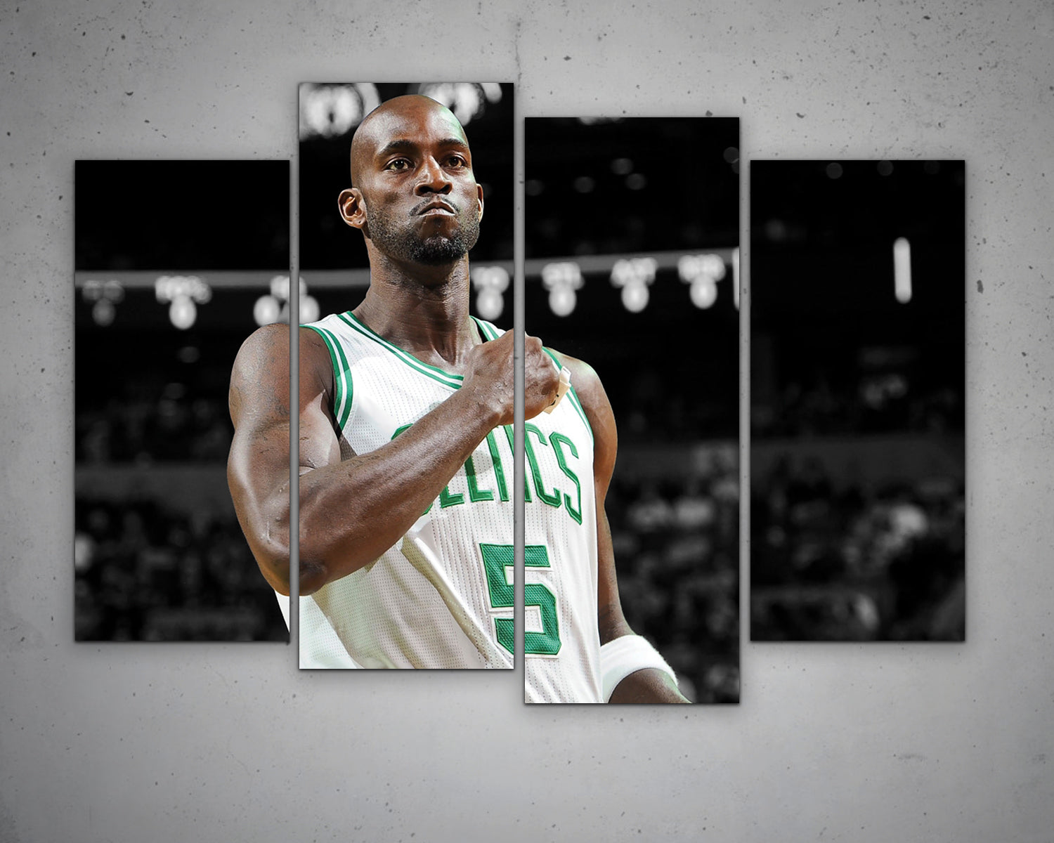 Kevin Garnett Black & White Canvas Art