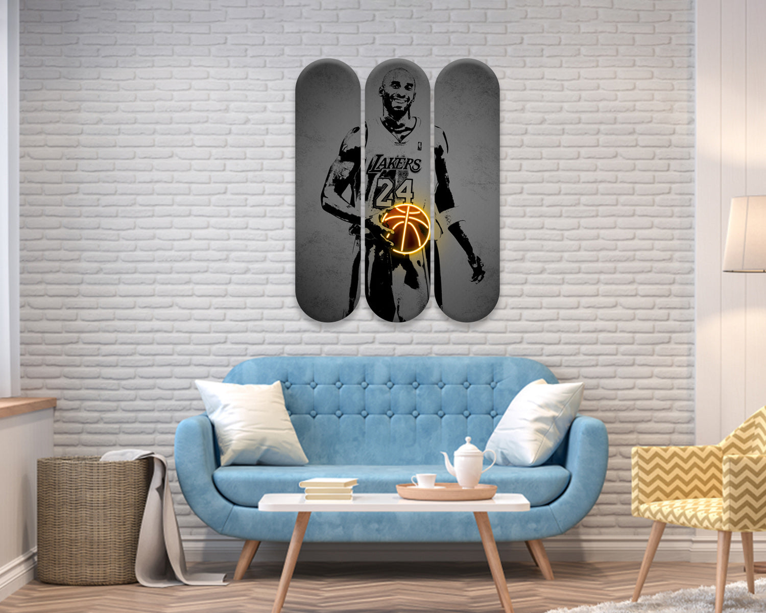 Kobe Bryant Acrylic Skateboard Wall Art