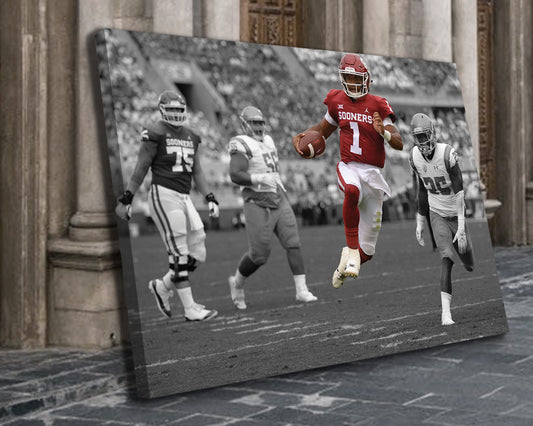 Kyler Murray Black & White Canvas Art