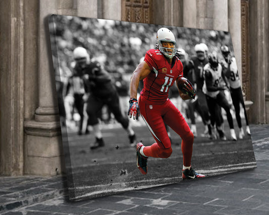 Larry Fitzgerald Jr. Black & White Canvas Art