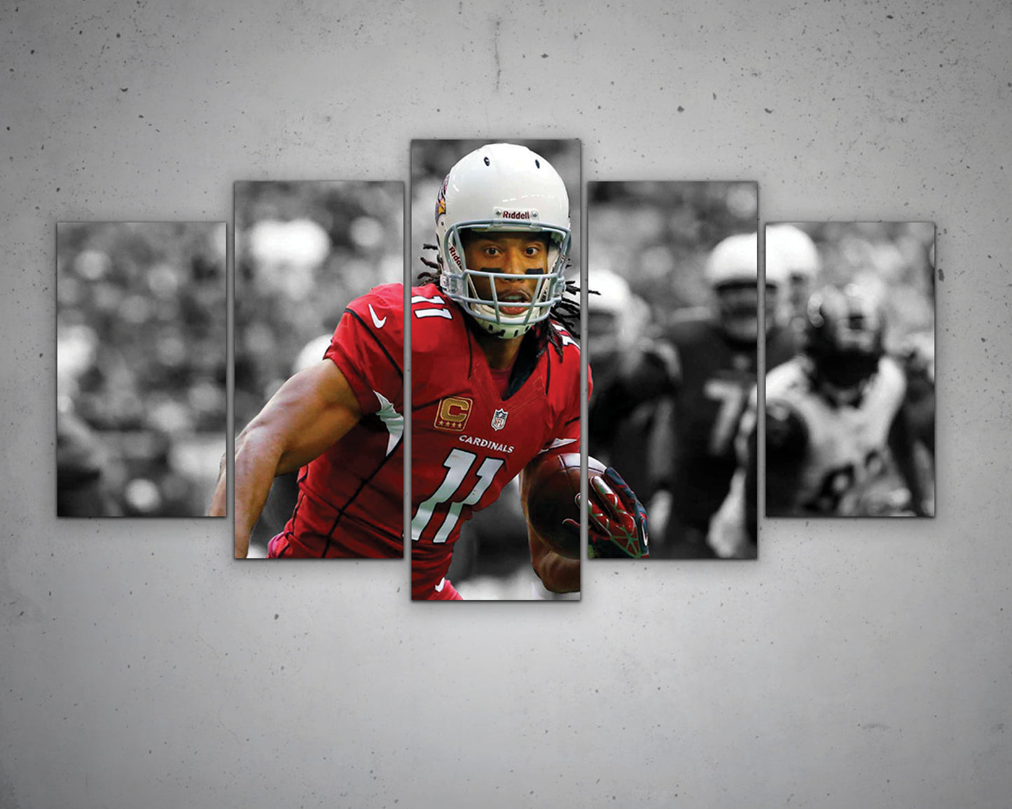 Larry Fitzgerald Jr. Black & White Canvas Art