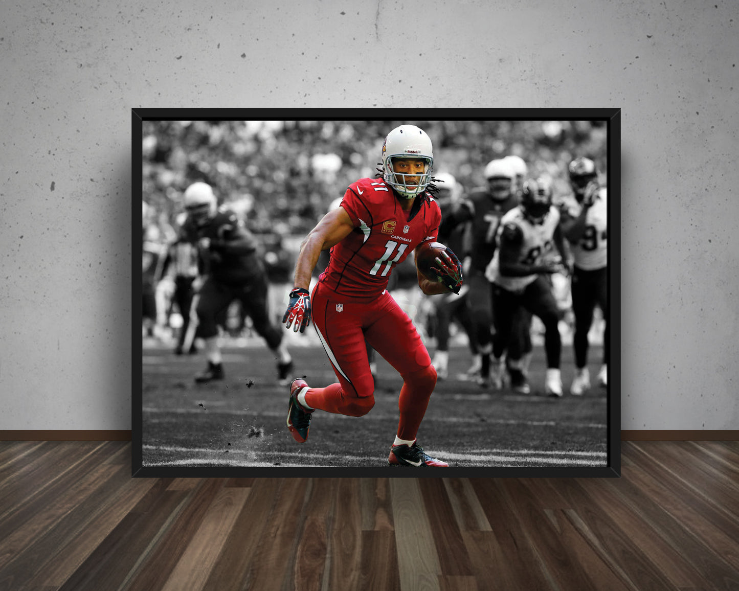 Larry Fitzgerald Jr. Black & White Canvas Art
