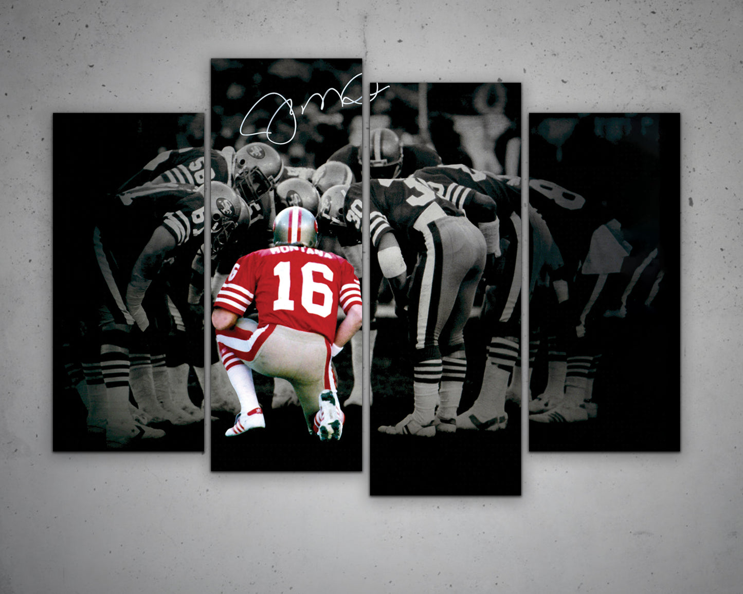 San Francisco 49ers Black & White Canvas Art
