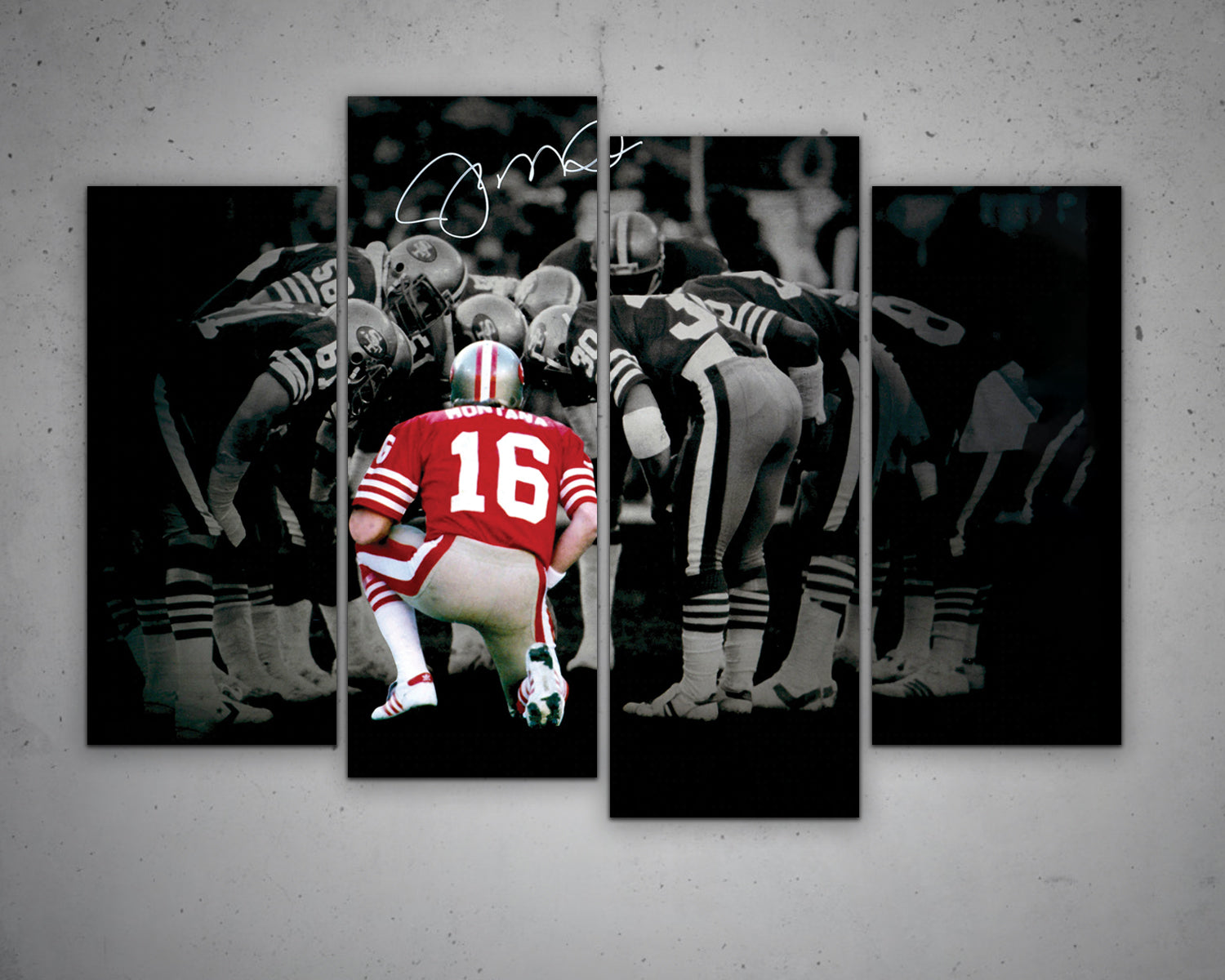 San Francisco 49ers Black & White Canvas Art