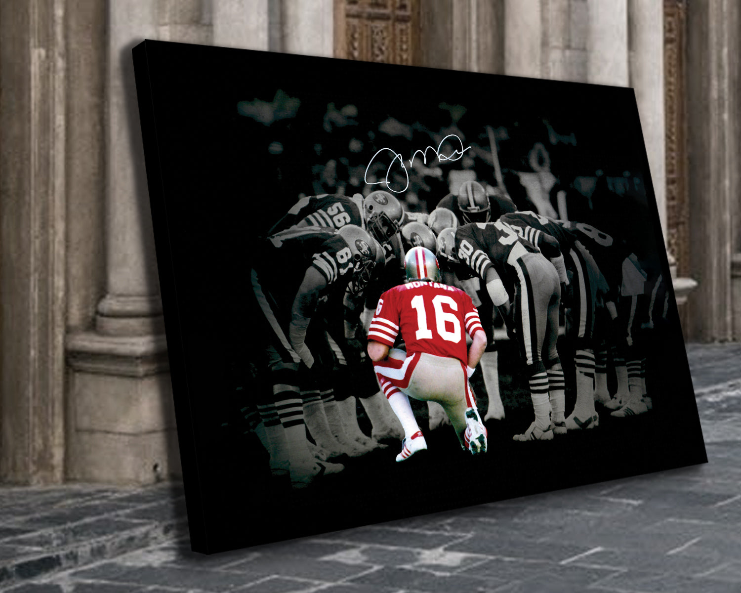 San Francisco 49ers Black & White Canvas Art