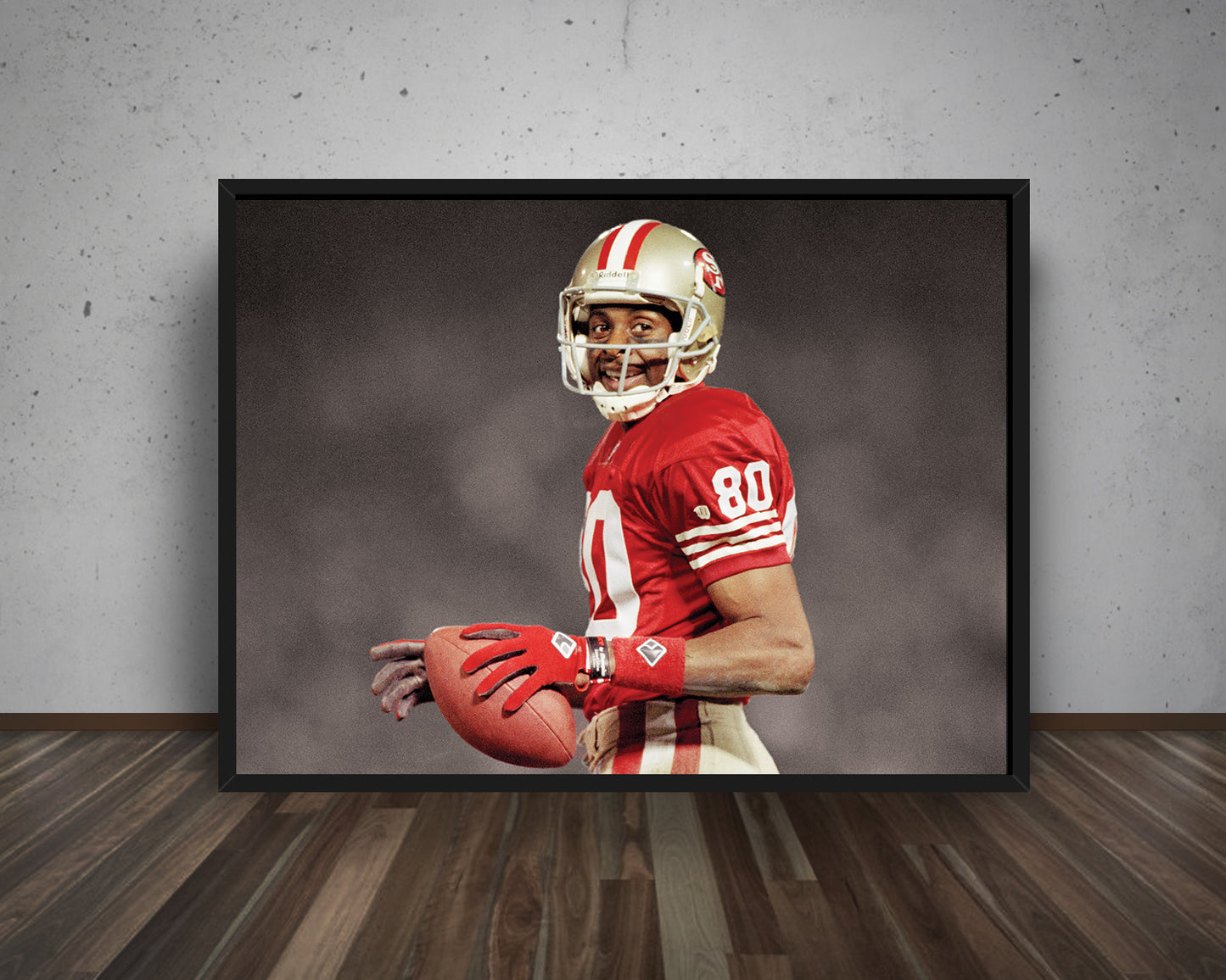 Steve Young Black & White Canvas Art
