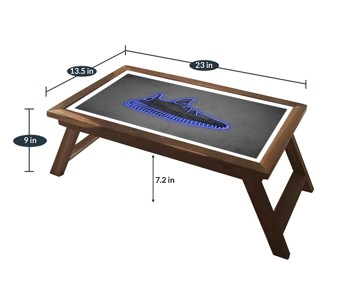 Yeezy Shoes Blue Neon Effect Coffee and Laptop Table