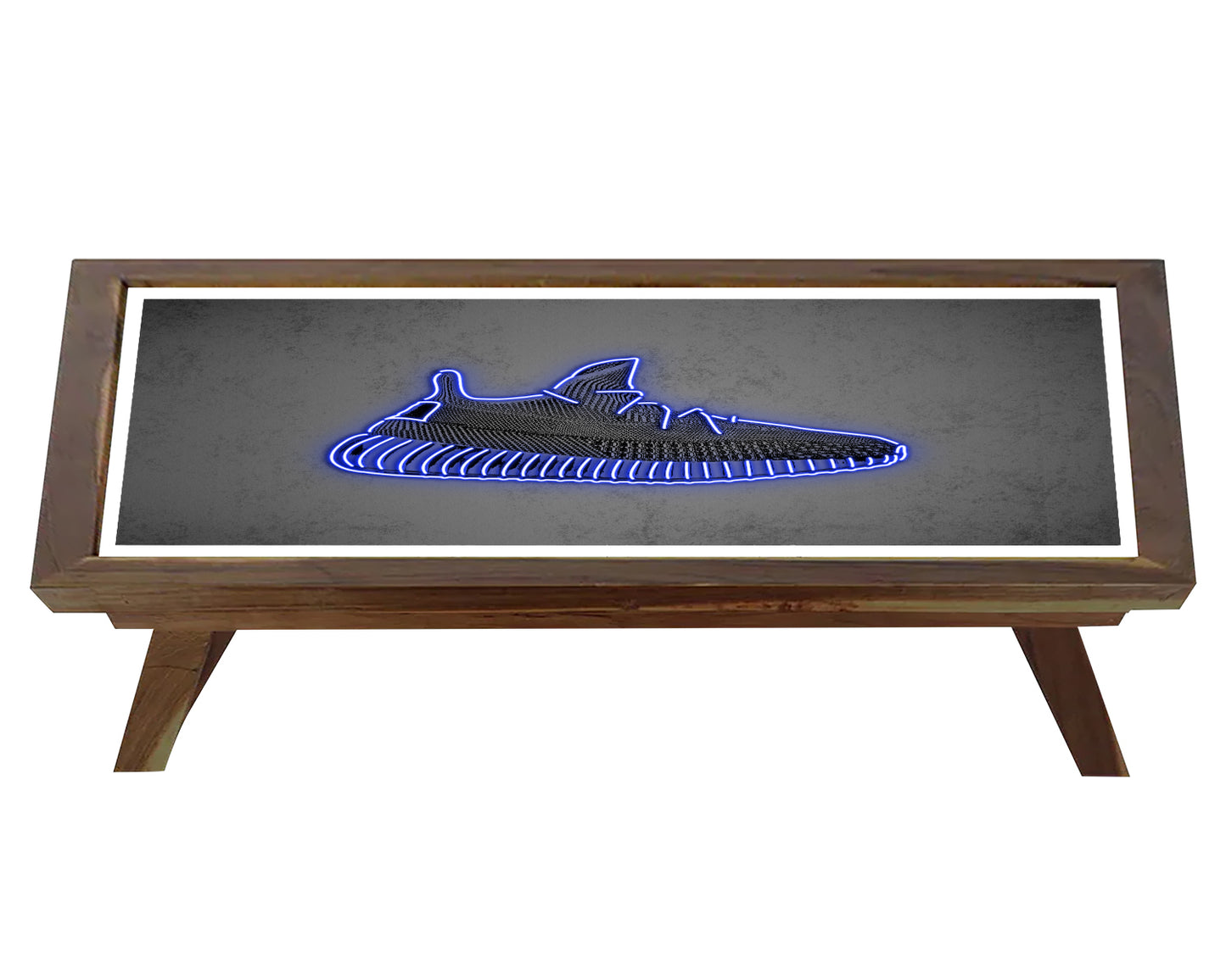 Yeezy Shoes Blue Neon Effect Coffee and Laptop Table