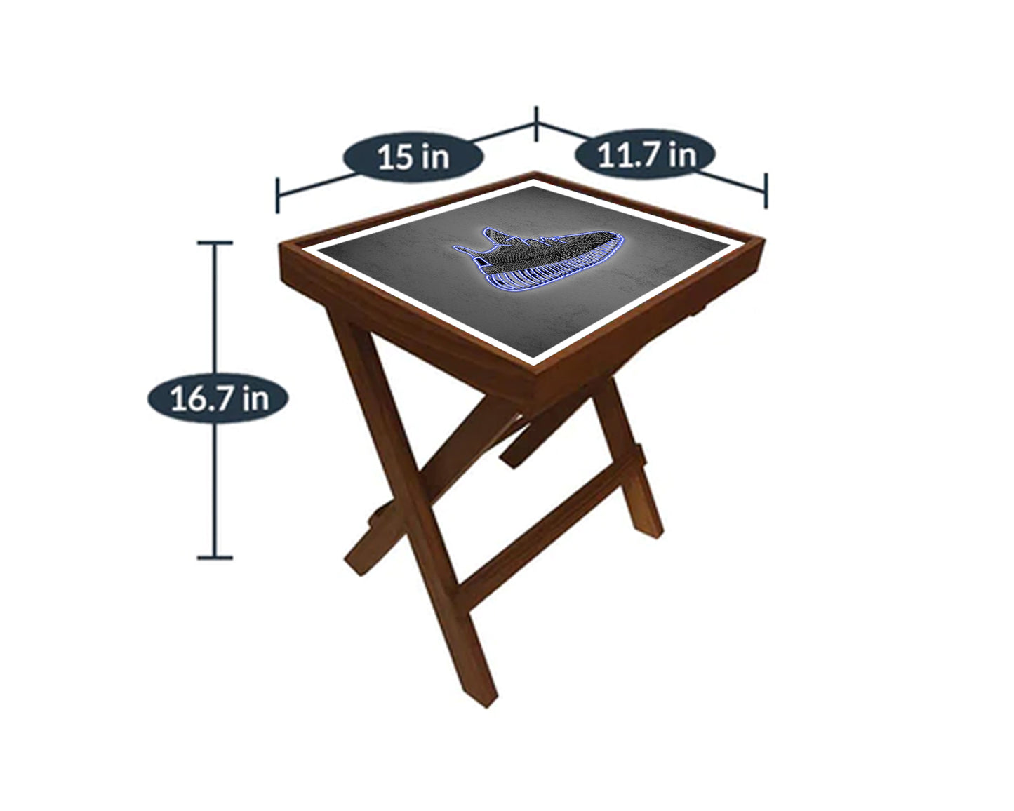 Yeezy Shoes White Neon Effect Coffee and Laptop Table