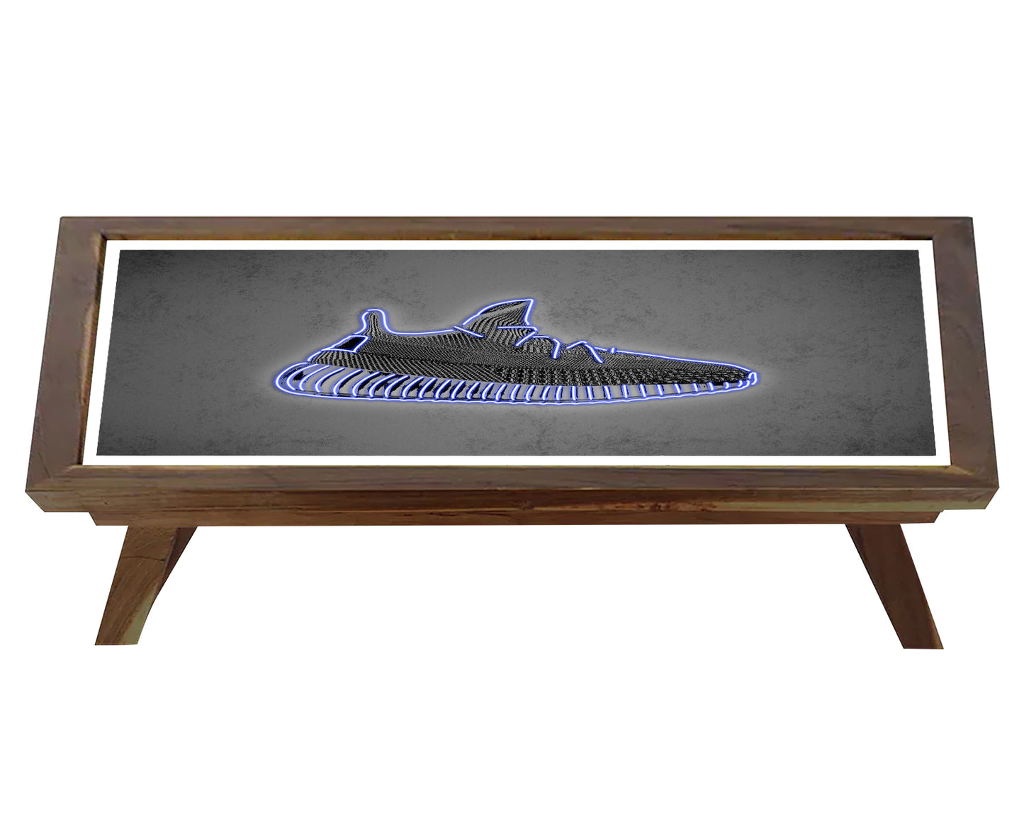 Yeezy Shoes White Neon Effect Coffee and Laptop Table