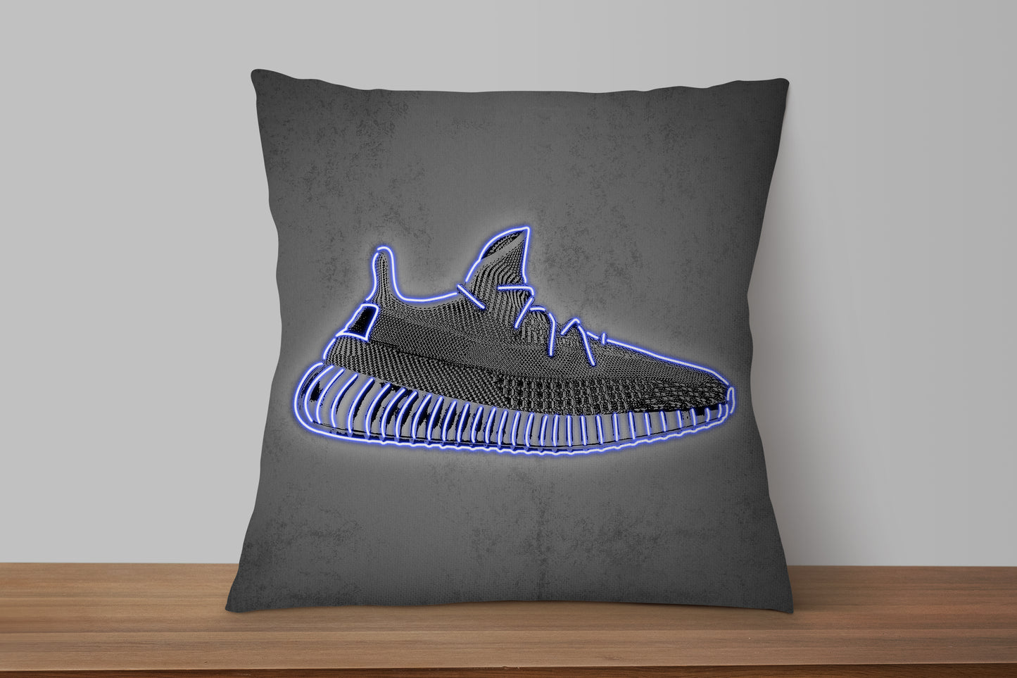Yeezy Shoes White Neon Effect Pillow