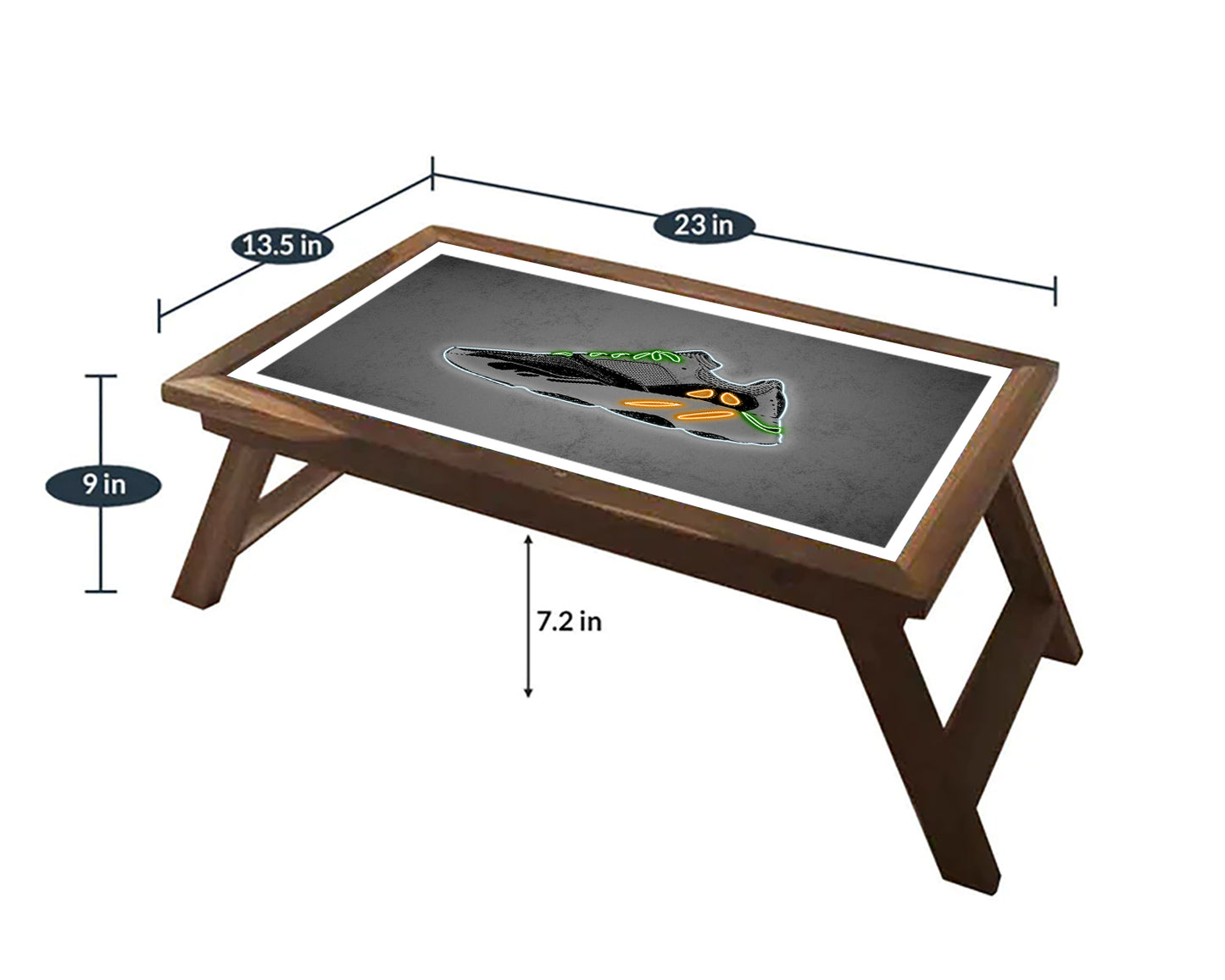 Yeezy Wave Runner Shoes Neon Effect Coffee and Laptop Table