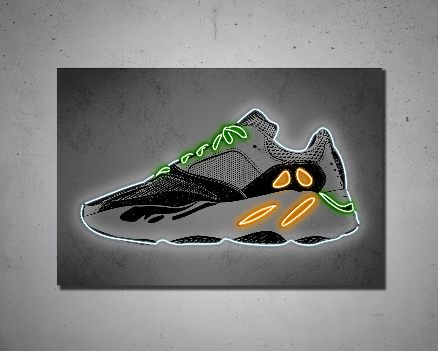 Yeezy Wave Runner Shoes Canvas Wall Art