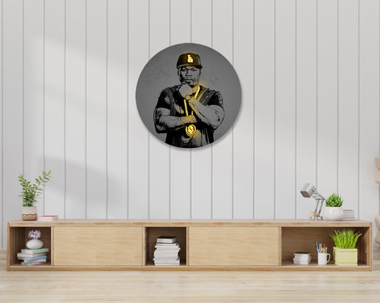 50 Cent Round Wall Art
