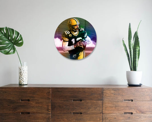 Aaron Rodgers Round Wall Art