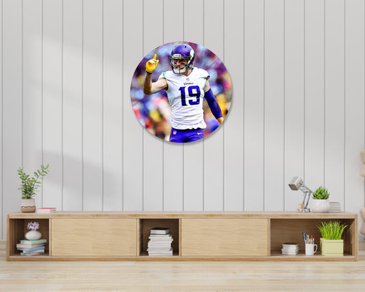 Cuadro de pared redondo de Adam Thielen