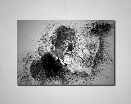 Chester Bennington Sketch Wall Art