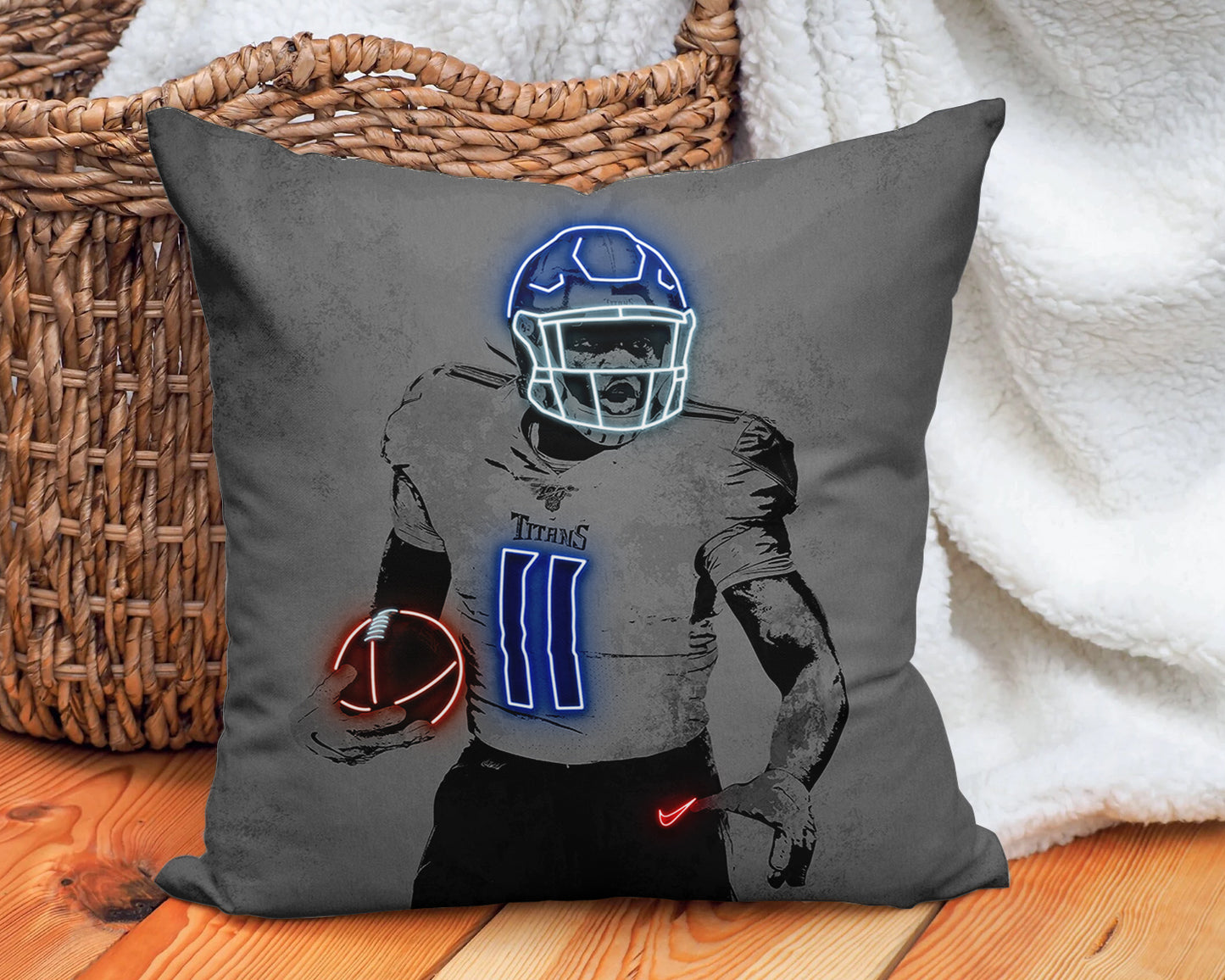 Almohada con efecto neón de AJ Brown