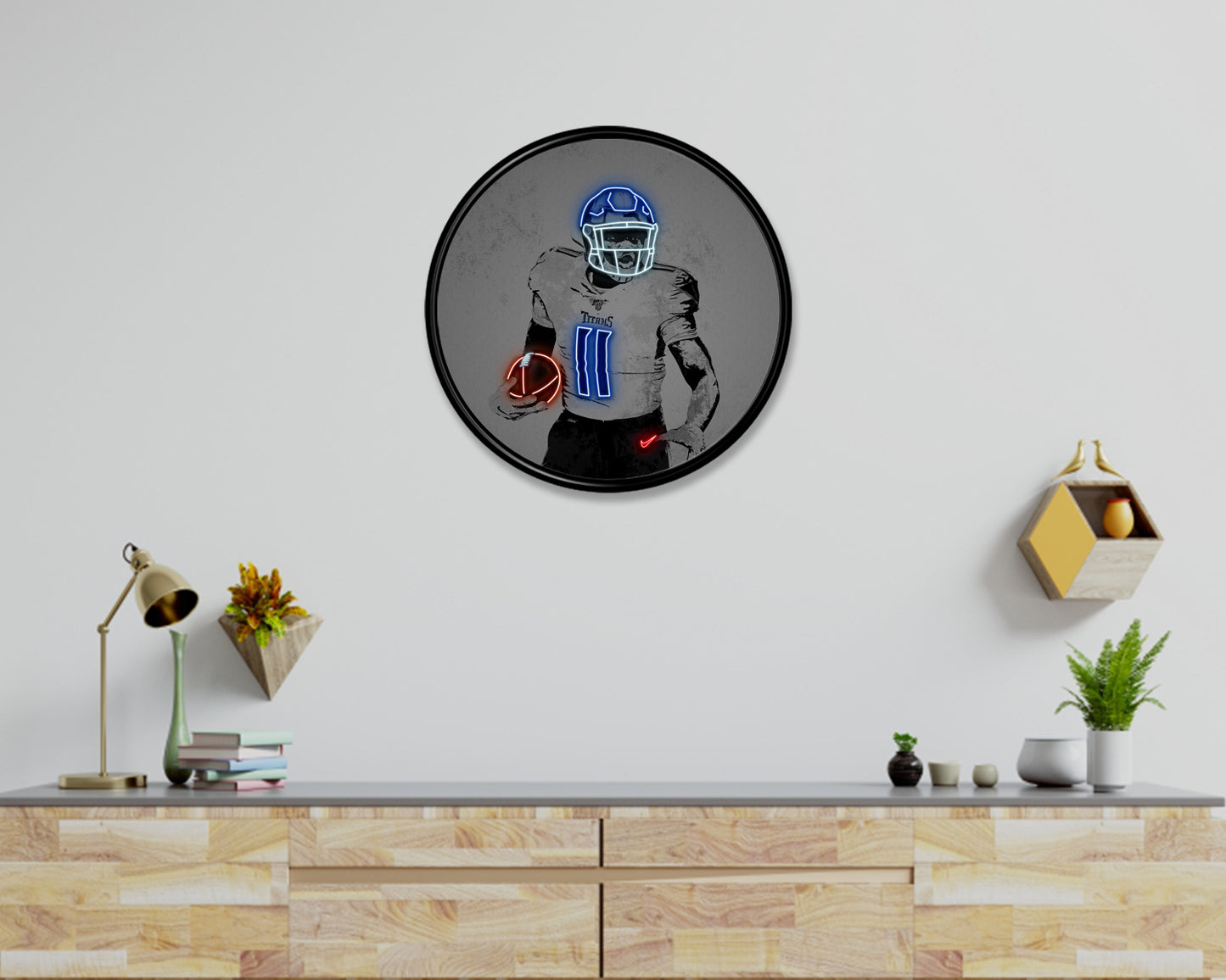 AJ Brown Round Wall Art