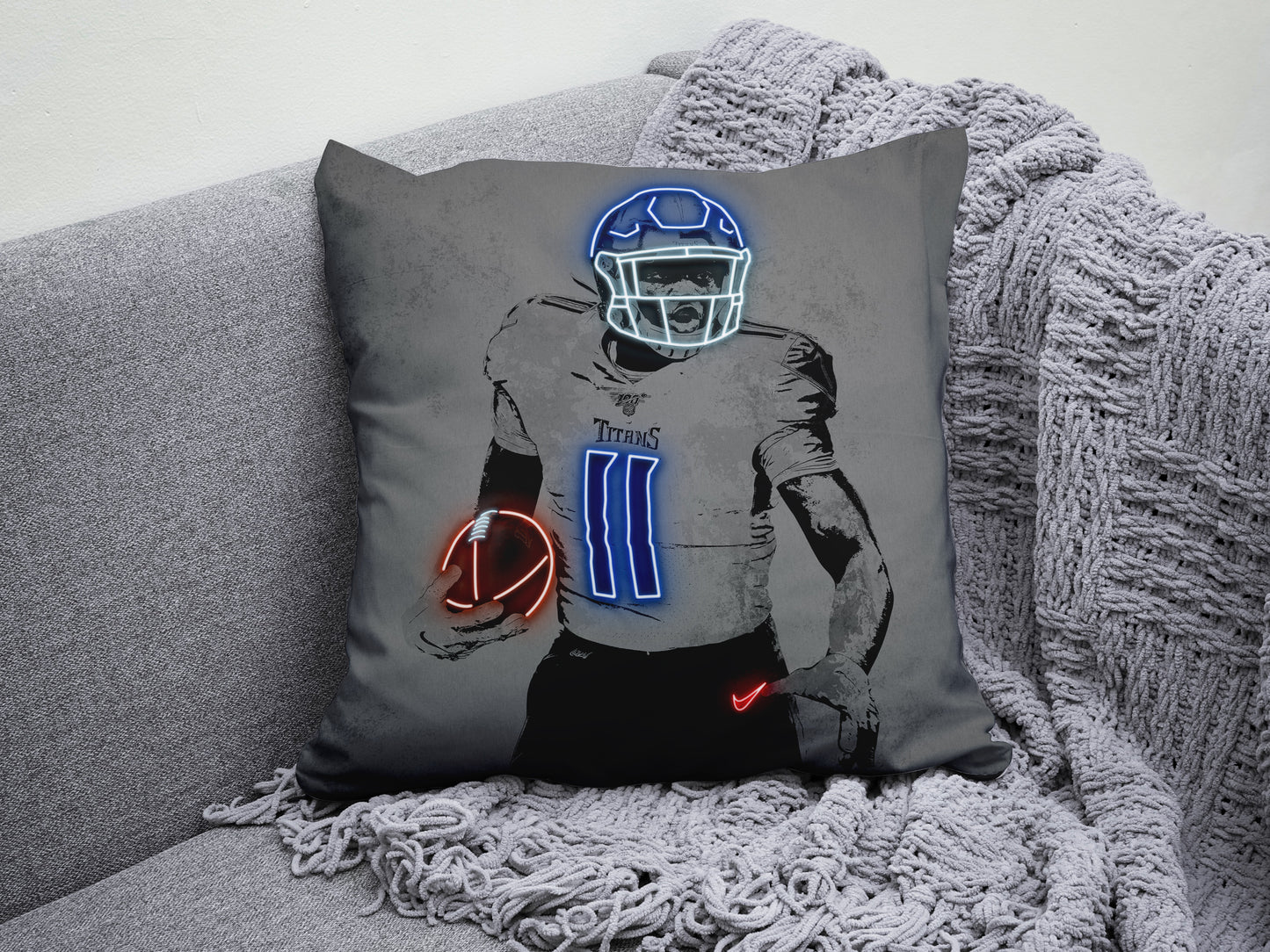 A. J. Brown Neon Effect Pillow