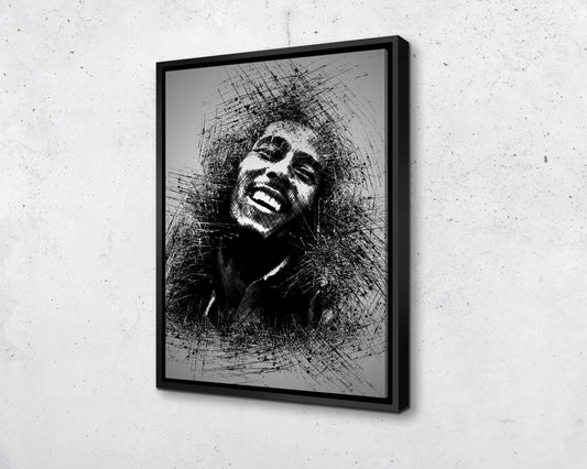 Dibujo de Bob Marley para pared