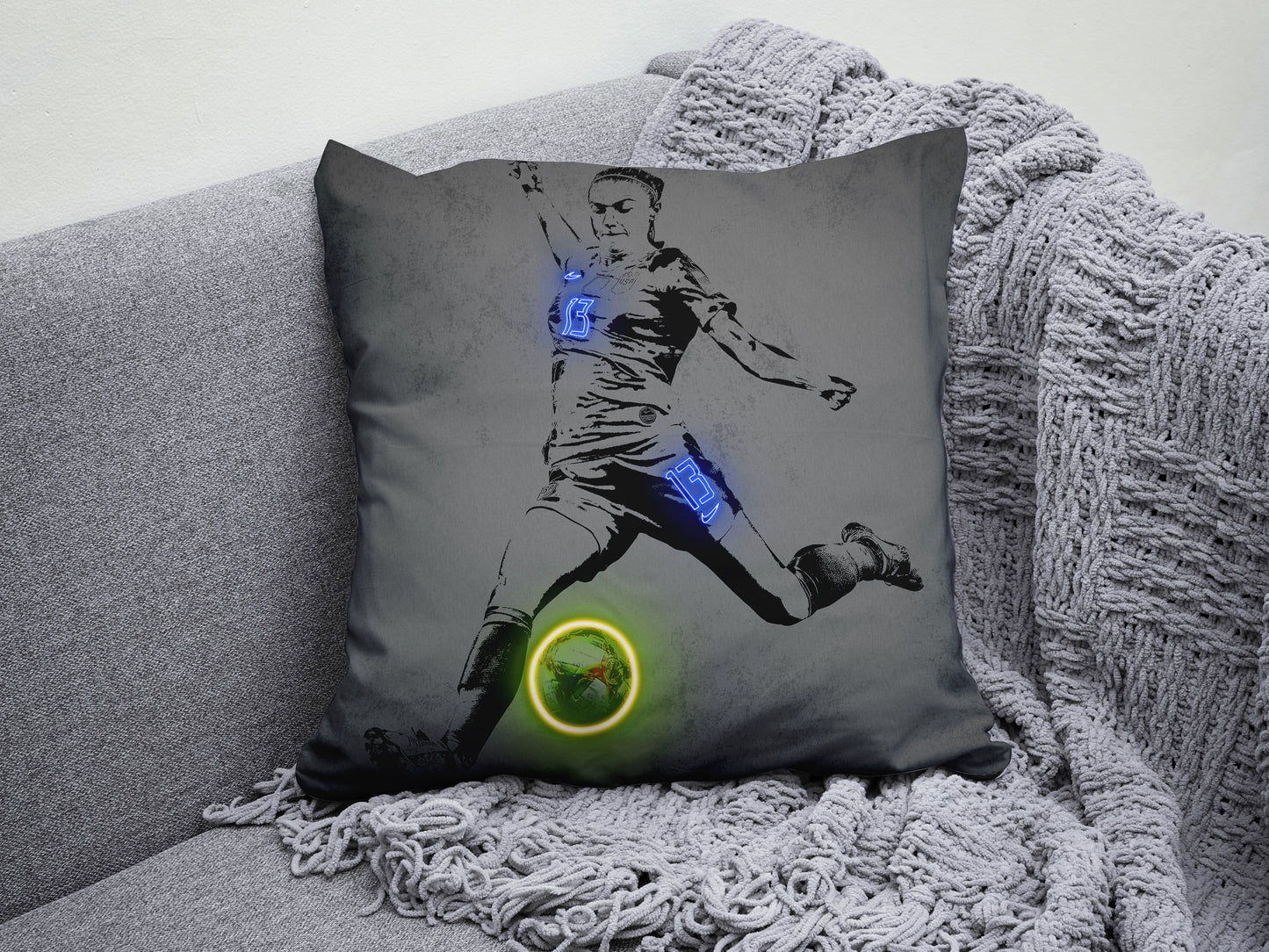 Alex Moegan Neon Effect Pillow