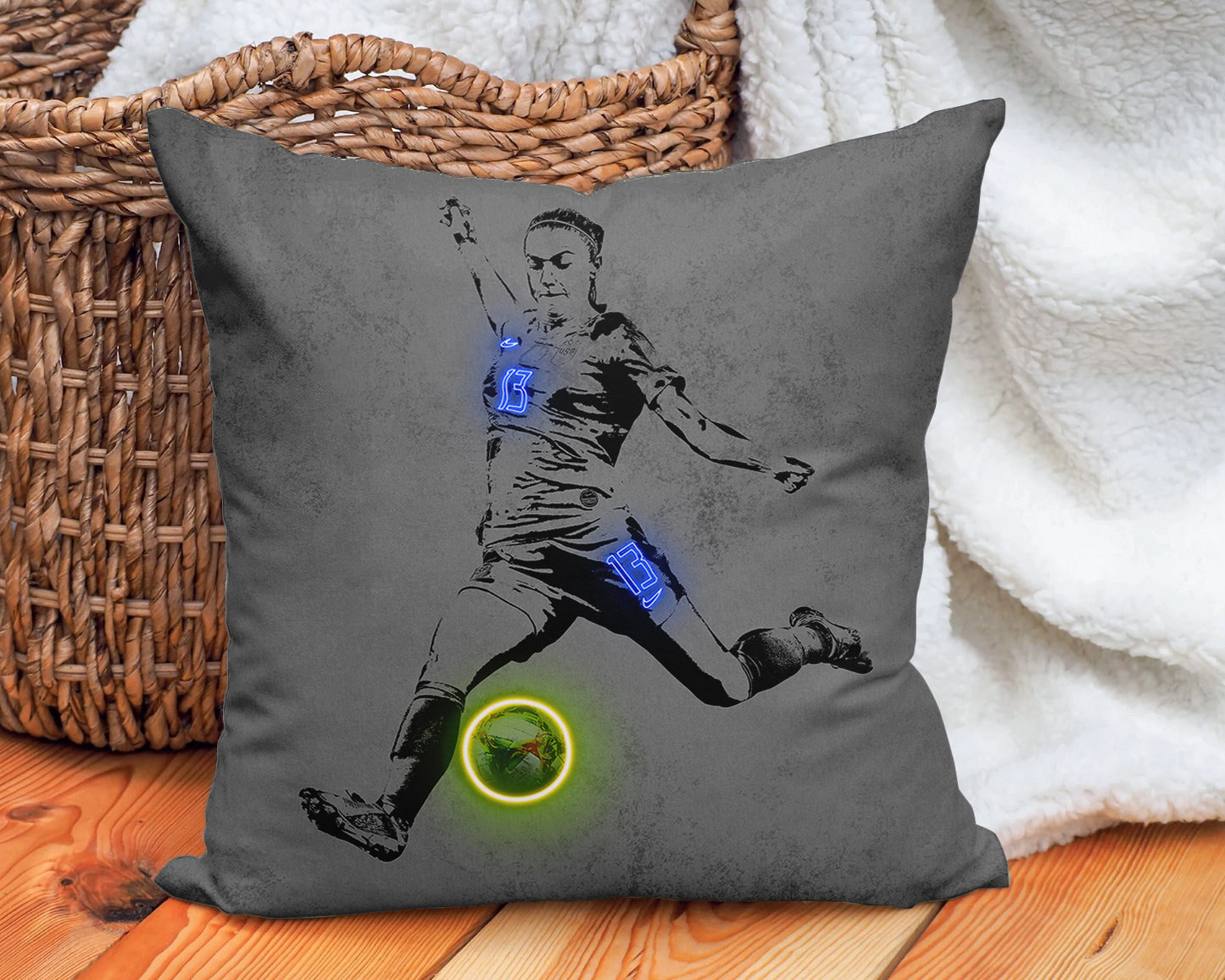 Alex Moegan Neon Effect Pillow