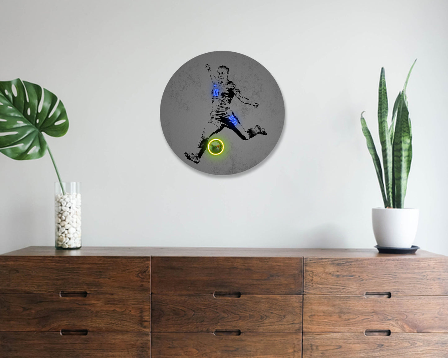 Arte de pared redondo de Alex Morgan