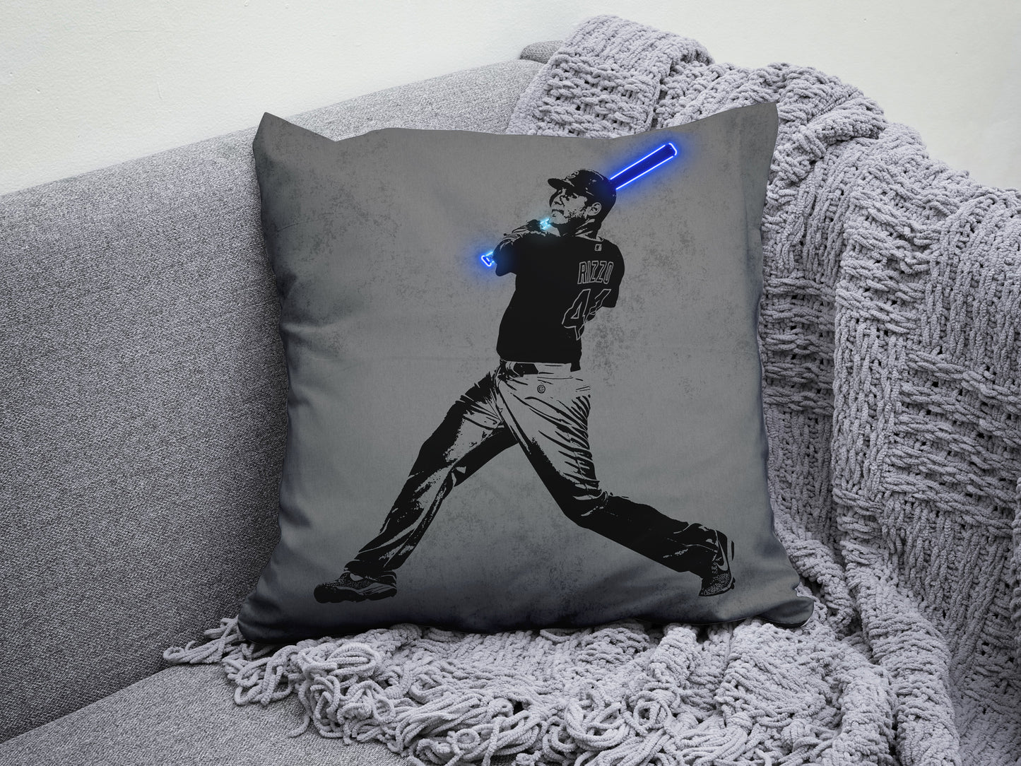 Anthony Rizzo Neon Effect Pillow