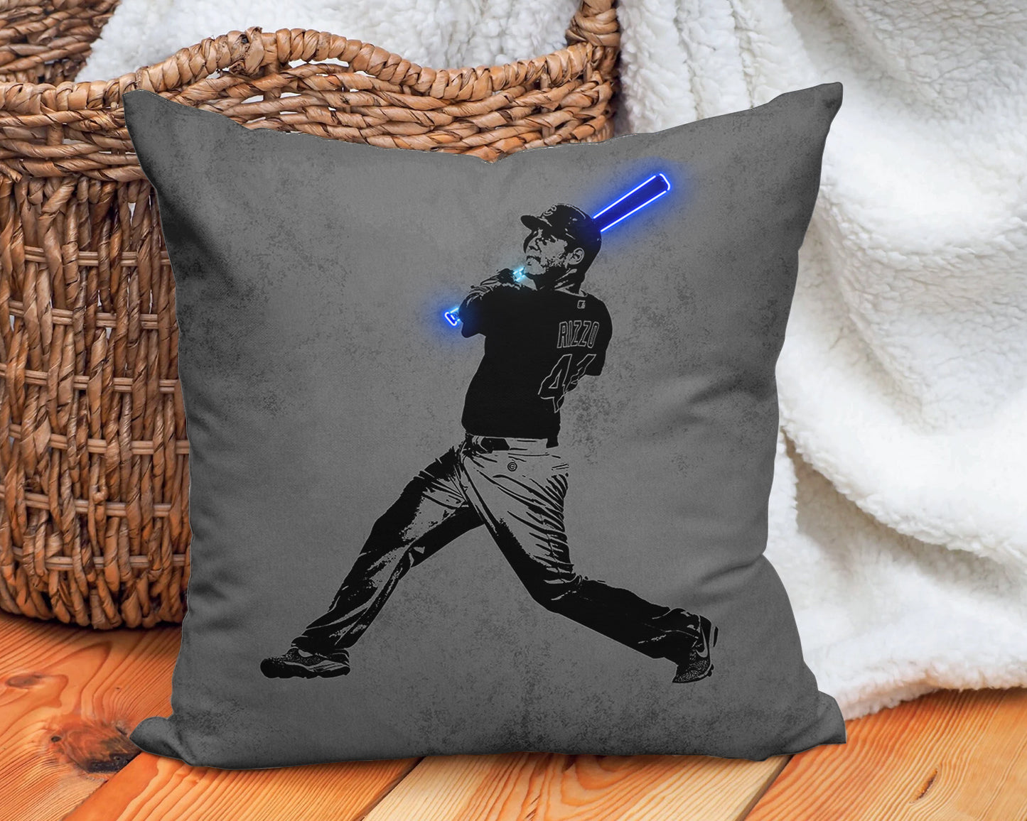 Anthony Rizzo Neon Effect Pillow