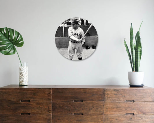 Cuadro de pared redondo de Babe Ruth