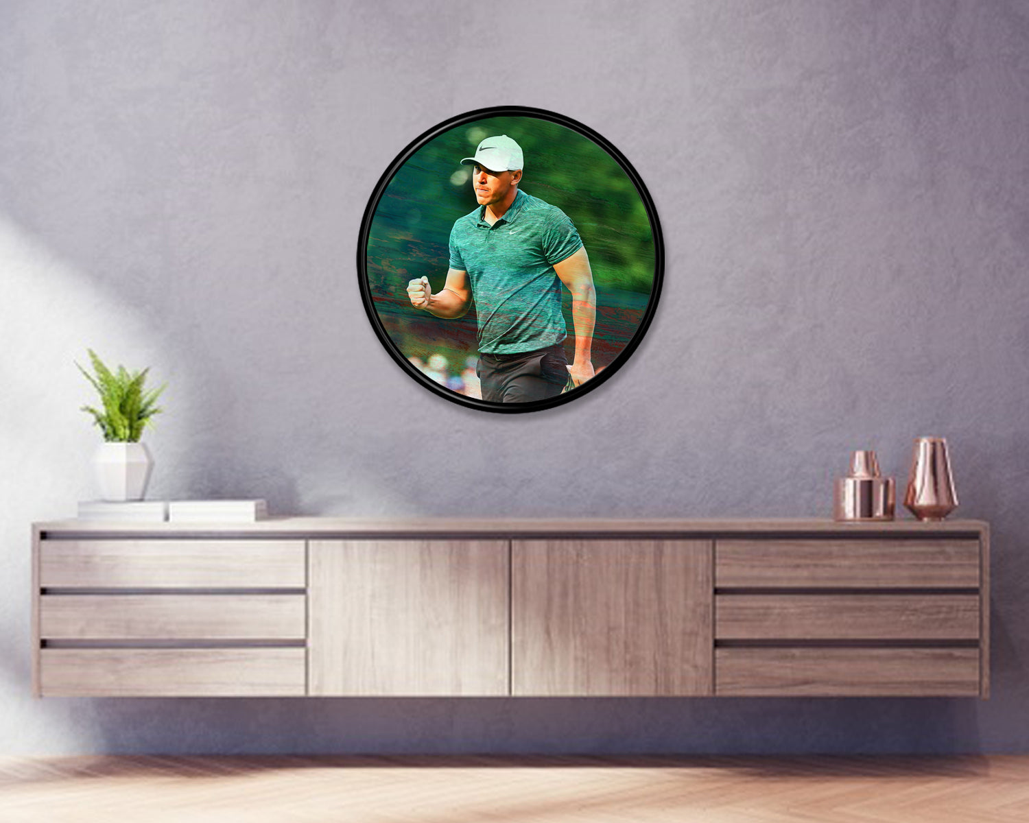 Brooks Koepka Round Wall Art