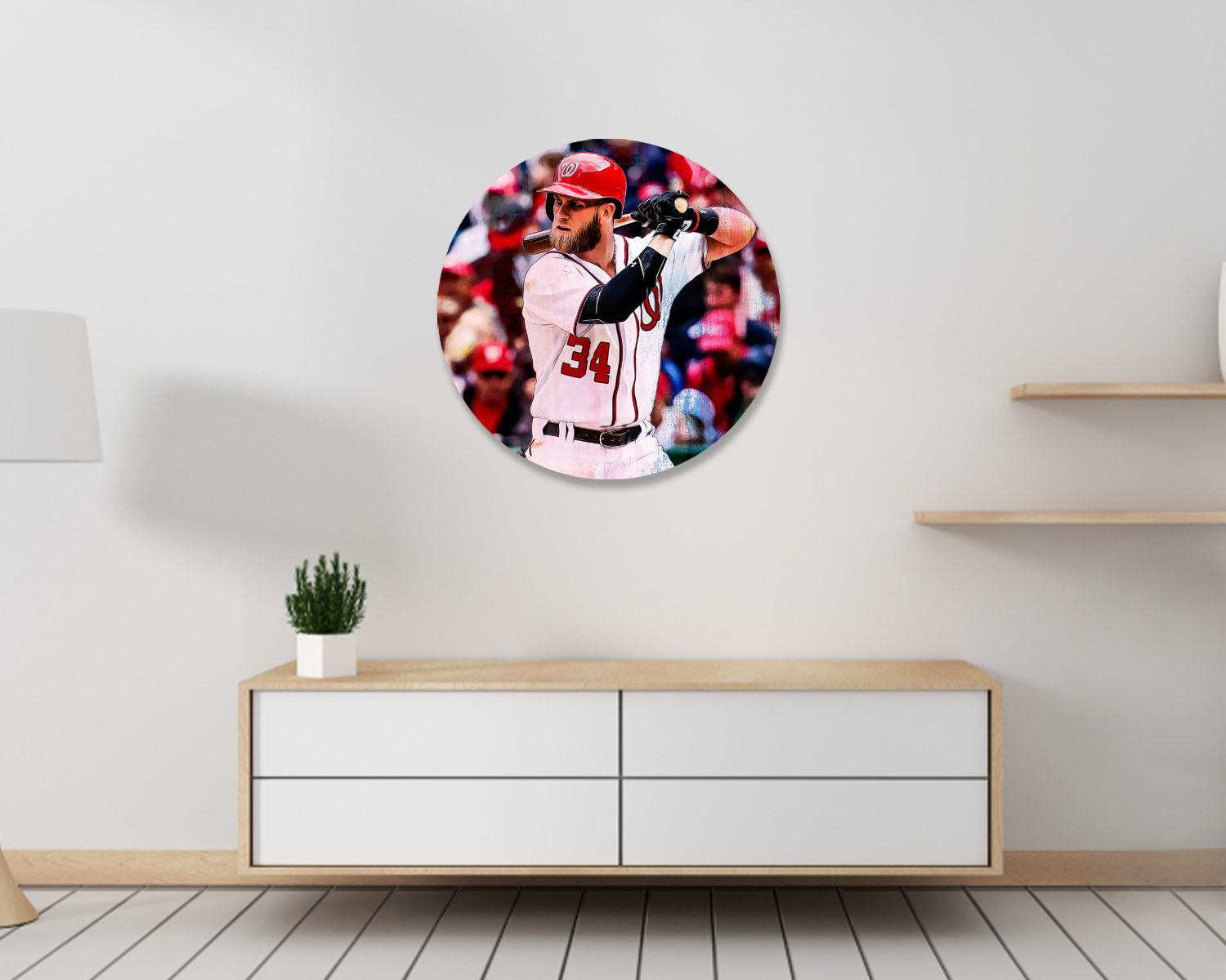 Bryce Harper Round Wall Art