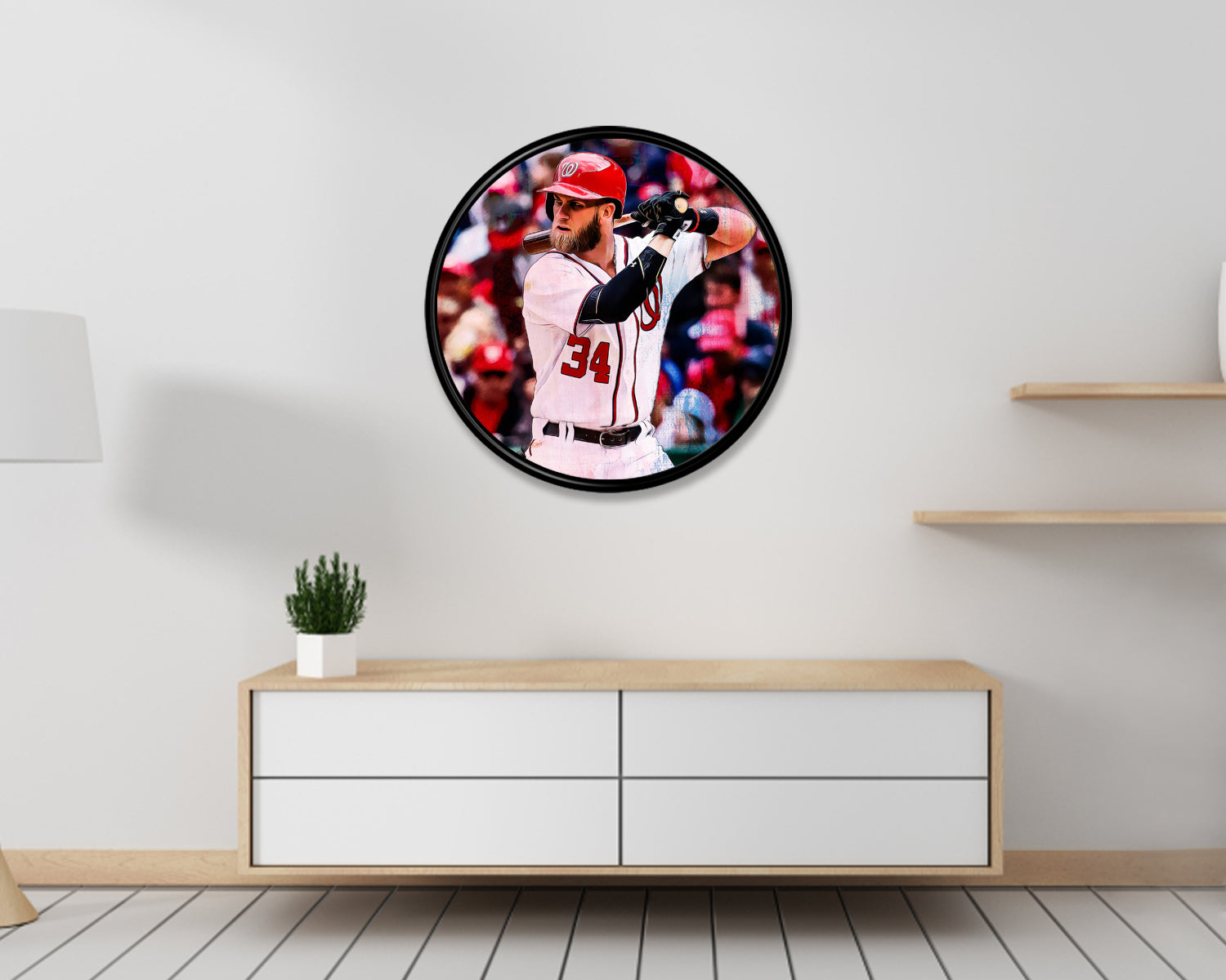 Bryce Harper Round Wall Art