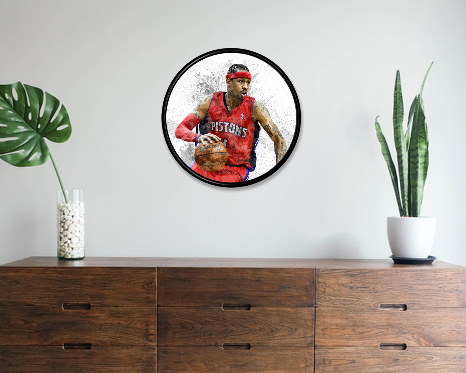 Allen Iversson Round Wall Art