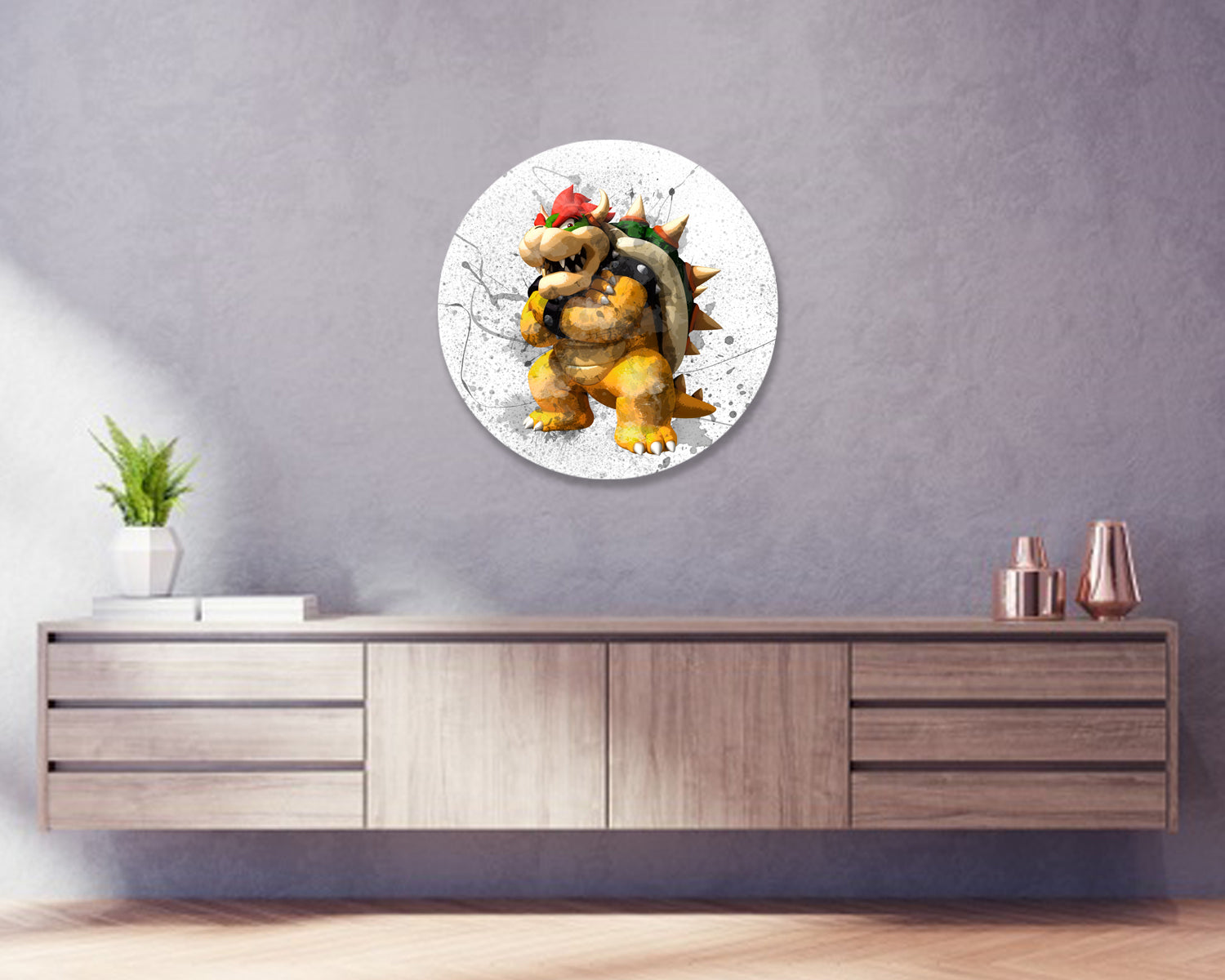 Bowser Round Wall Art