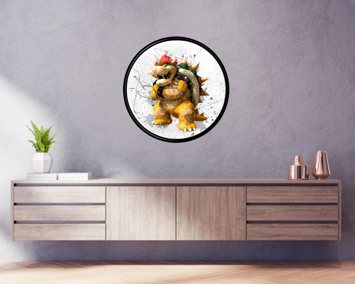 Bowser Round Wall Art