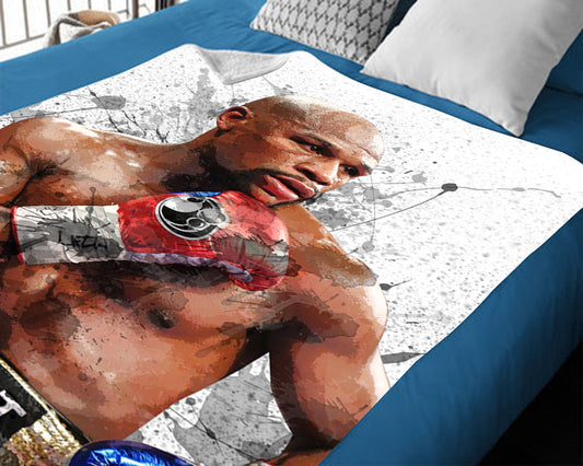 Floyd Mayweather Splash Effect Fleece Blanket