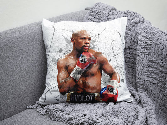 Almohada con efecto salpicadura de Floyd Mayweather