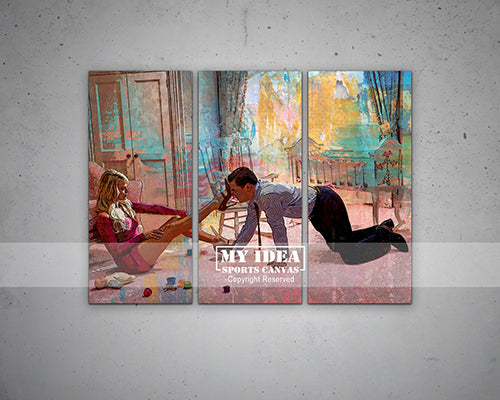 Jordan Belfort and Naomi's Love Story Multicolor Wall Art